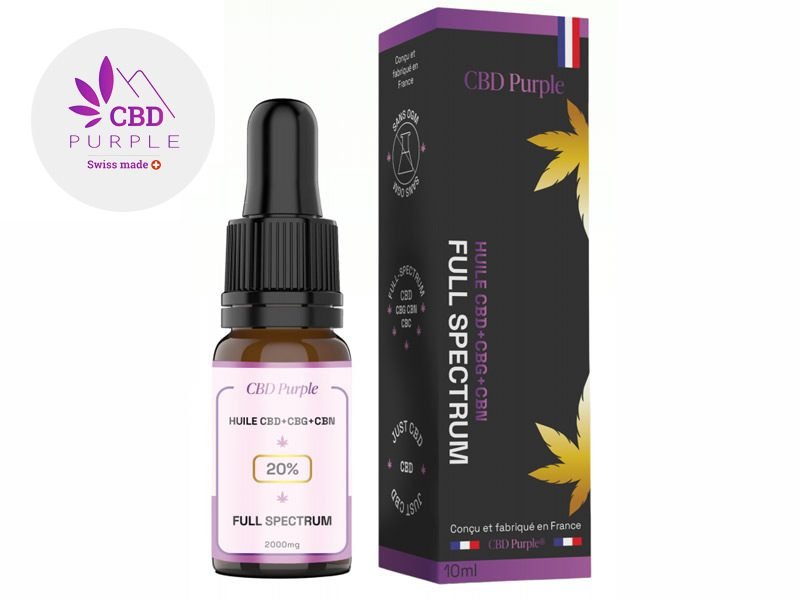 Huile CBD Huile CBD+CBG+CBN 20% bio CBD Purple