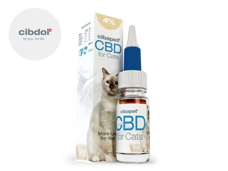 Huile CBD pour animaux Huile CBD Chat 4% Cibdol