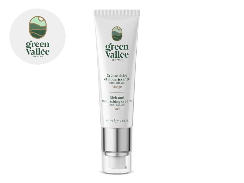 Crème CBD Crème CBD Nourissante Visage Green Vallée