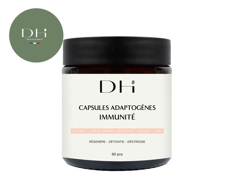 Capsules CBD Capsules CBD Adaptogènes Immunité Deli Hemp