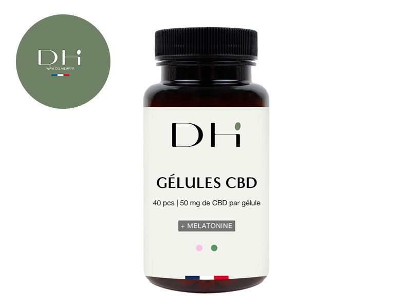 Capsules CBD Gélules CBD (50mg) Mélatonine Deli Hemp
