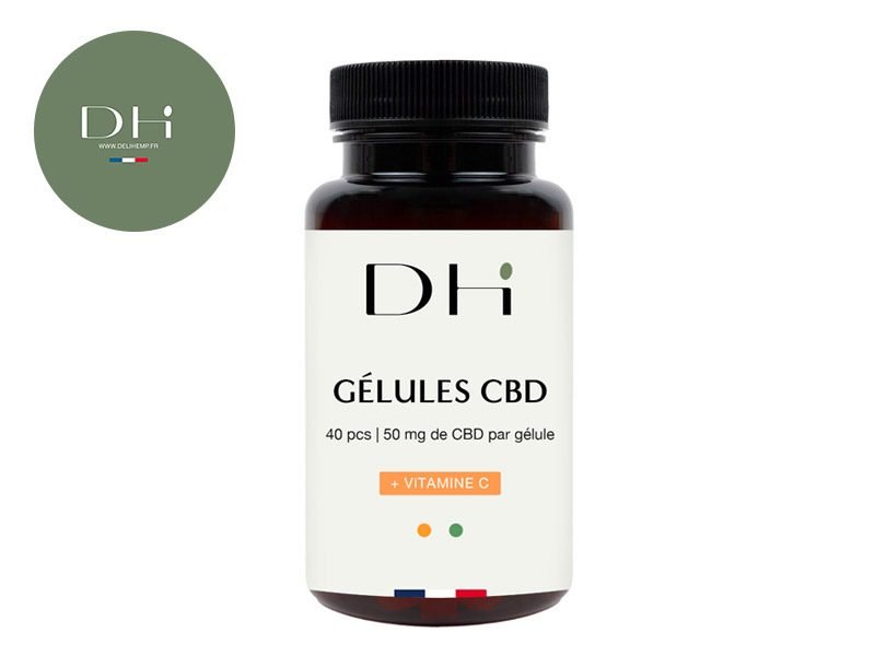 Capsules CBD Gélules CBD (50mg) Vitamine C Deli Hemp