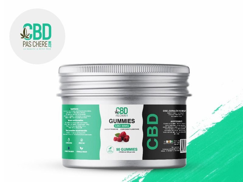 Bonbons CBD Gummies Framboise CBD CBD Pas Chère
