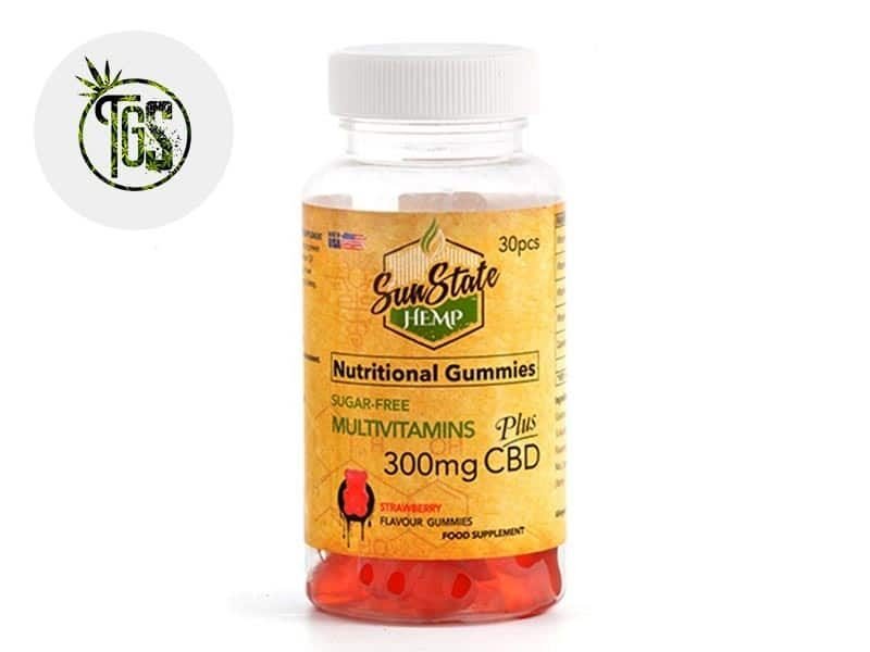 Bonbons CBD Bonbons Gummies Fraise CBD Sunstate