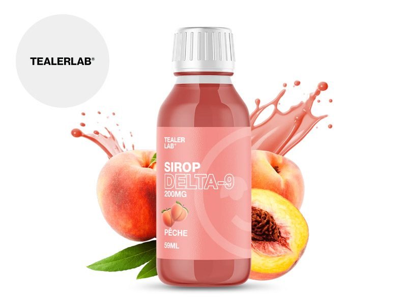 Sirops THC Syrup Pêche Delta 9 TealerLab