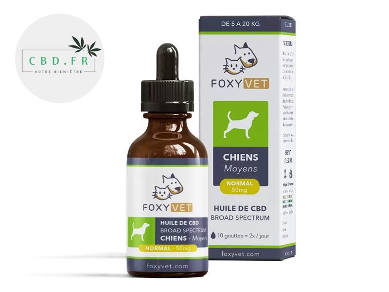 Huile CBD pour animaux Huile CBD Chien 1.6% Foxyvet 30ml