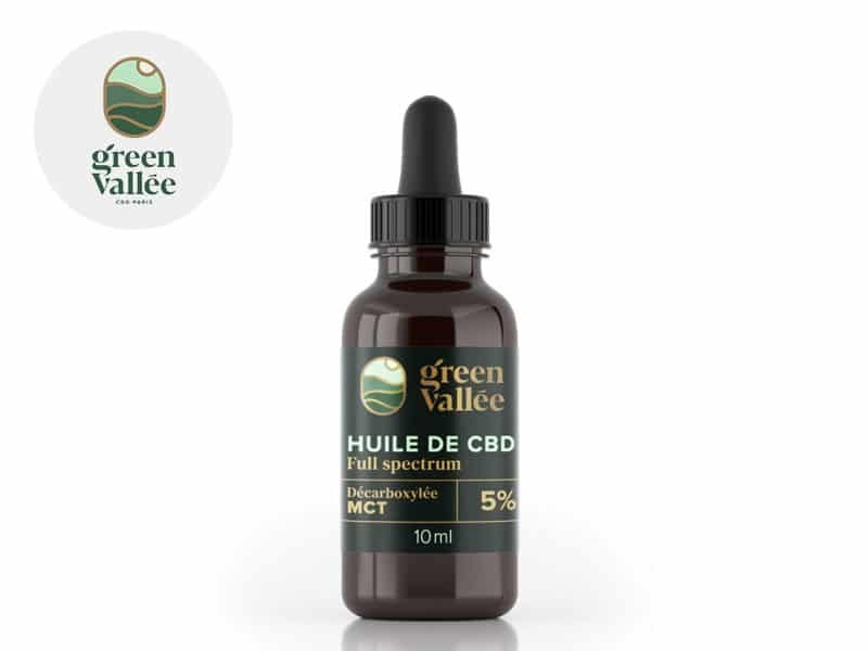 Huile CBD Huile MCT CBD 5% bio Green Vallée