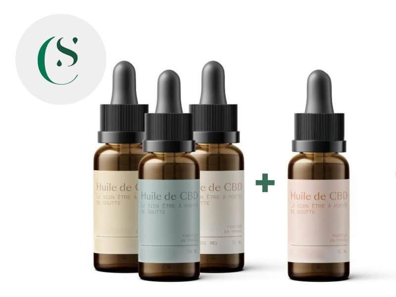 Huile CBD Pack 3+1 Huiles CBD 20% bio Hemēka