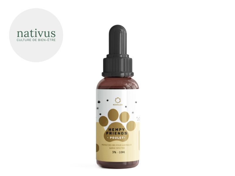 Huile CBD pour animaux Huile CBD Animal 3% Hempy Friends