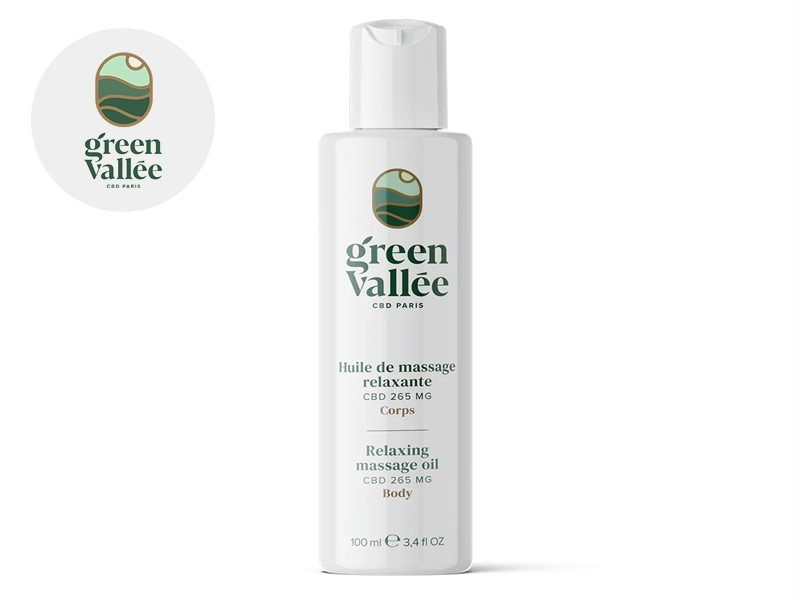 Crème CBD Huile de massage CBD relaxante Green Vallée
