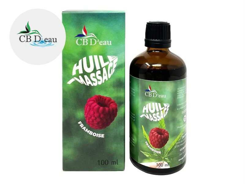 Crème CBD Huile de massage chanvre et framboise CBDeau