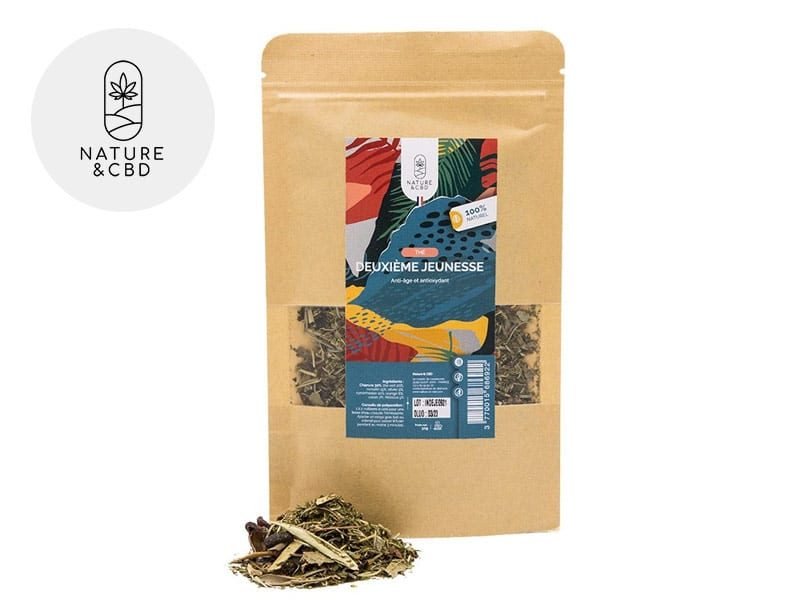 Infusion CBD Infusion CBD Thé Deuxième Jeunesse Nature et CBD