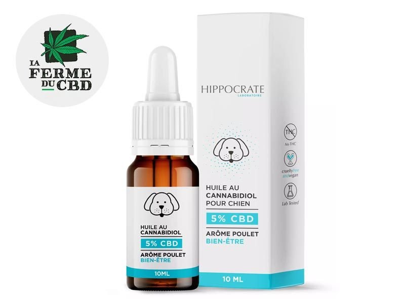 Huile CBD pour animaux Huile CBD Chien 5% La Ferme du CBD