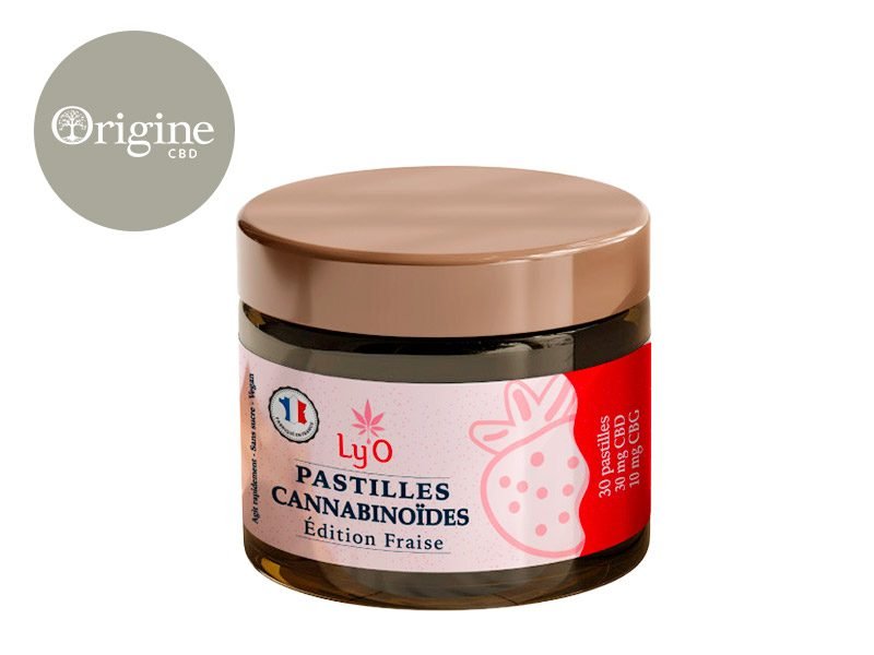 Capsules CBD Pastilles CBD CBG (1200mg) Fraise Ly'O