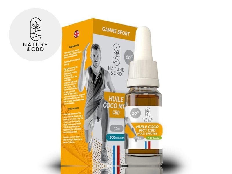 Huile CBD Huile MCT CBD 20% bio (Sport) Nature et CBD