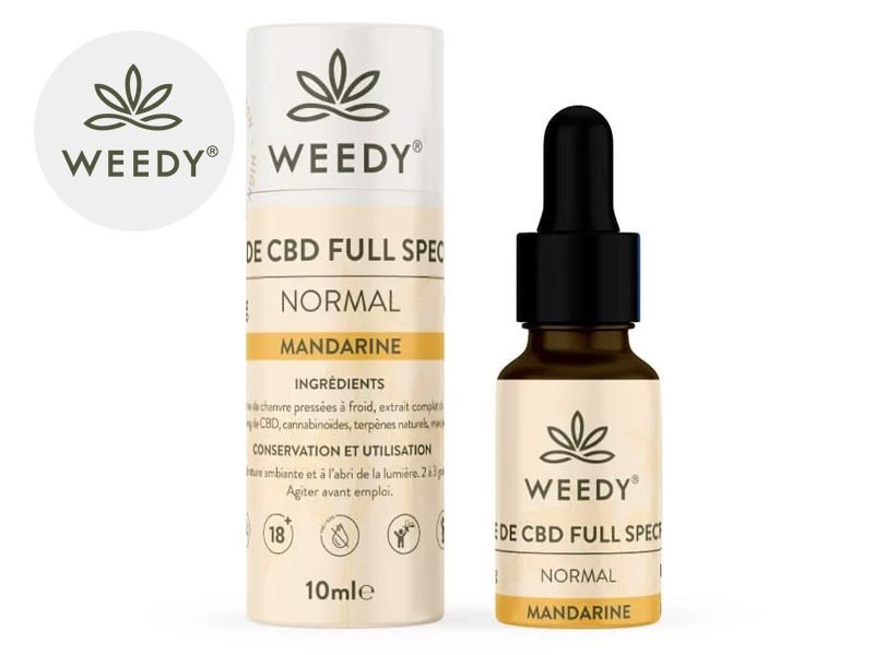 Huile CBD Huile CBD 10% bio (Mandarine) Weedy