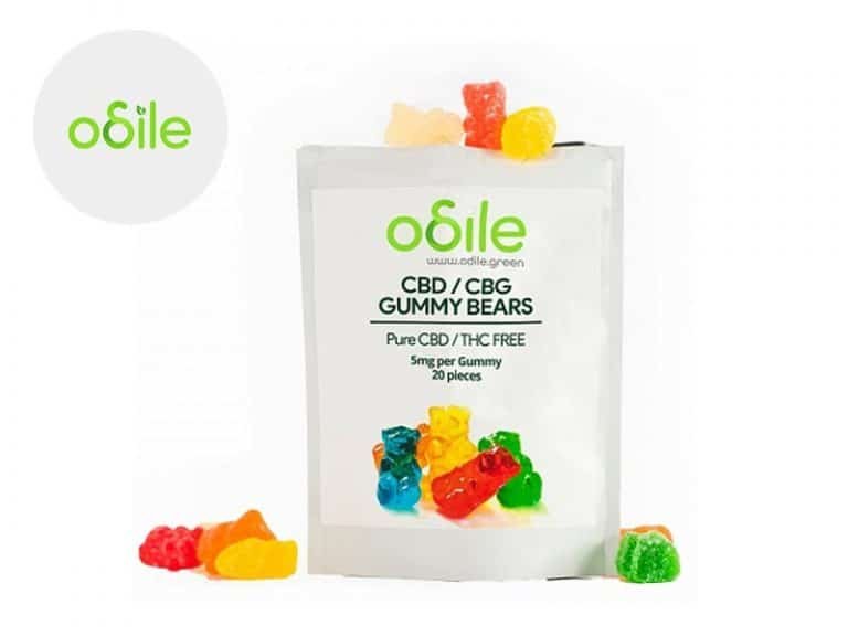 Bonbons CBD Bonbons Gummy Bears CBD Odile Green
