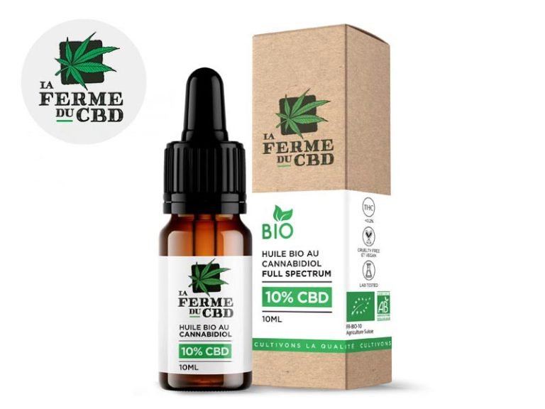 Huile CBD Huile CBD 10% bio La Ferme du CBD