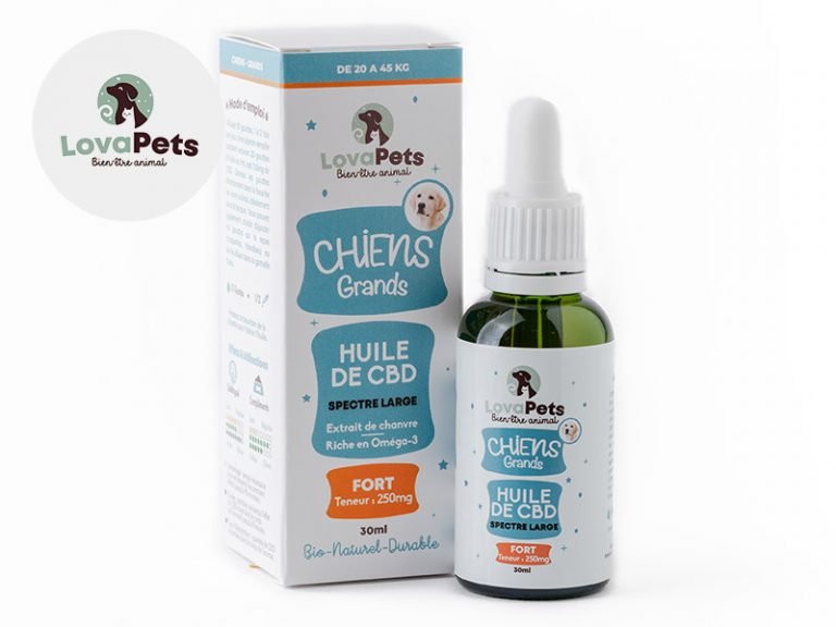 Huile CBD pour animaux Huile CBD Chien 8.3% LovaPets 30ml