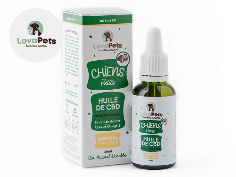 Huile CBD pour animaux Huile CBD Chien 0.8% LovaPets 30ml