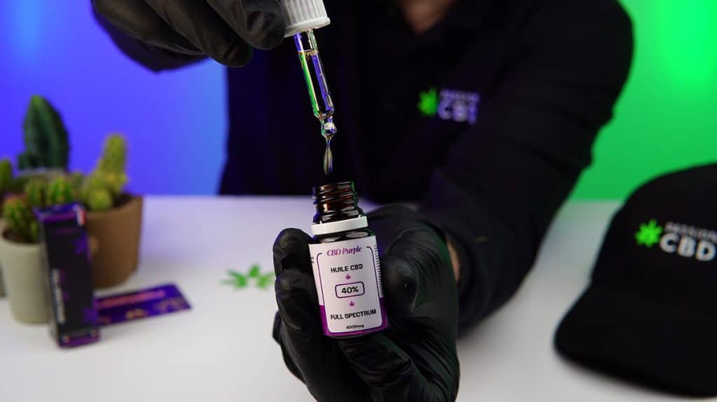 test huile cbd 40% cbd purple