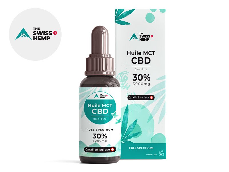 Huile CBD Huile CBD 30% MCT bio The Swiss Hemp